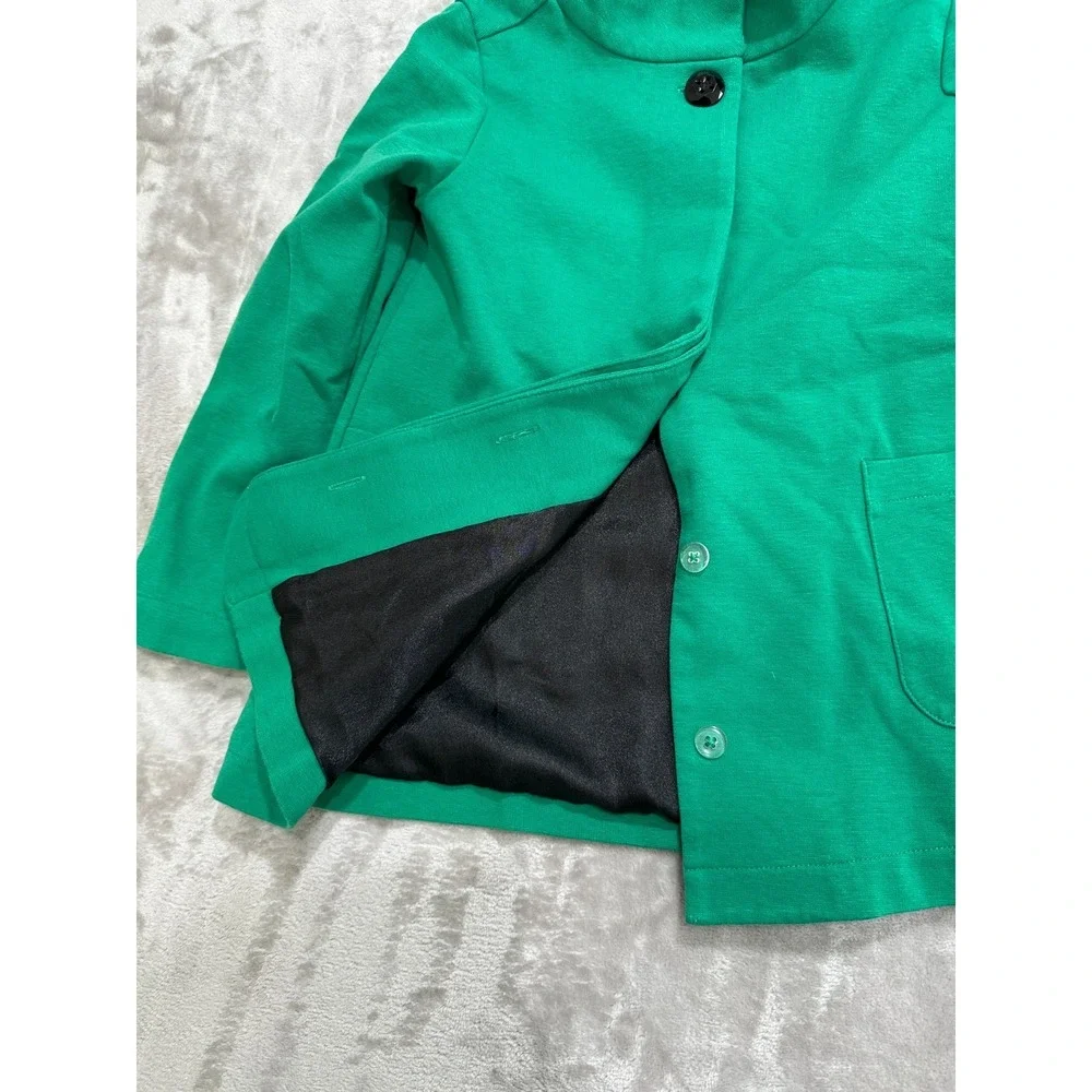 Gymboree Pea Coat‎ Girls Size 5/6 Green Button Up Pockets Spring Lined EUC